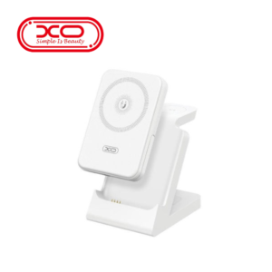 XO CX033 3in1 5000mAh Ασύρματος Φορτιστής Qi Pad με Θύρα USB-C 20W White